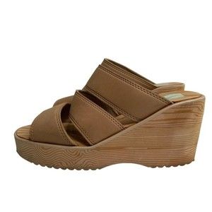 Laguna Yacht Club Wedge Platform Sandals Lightweight Boho Coastal Neutral Size 9